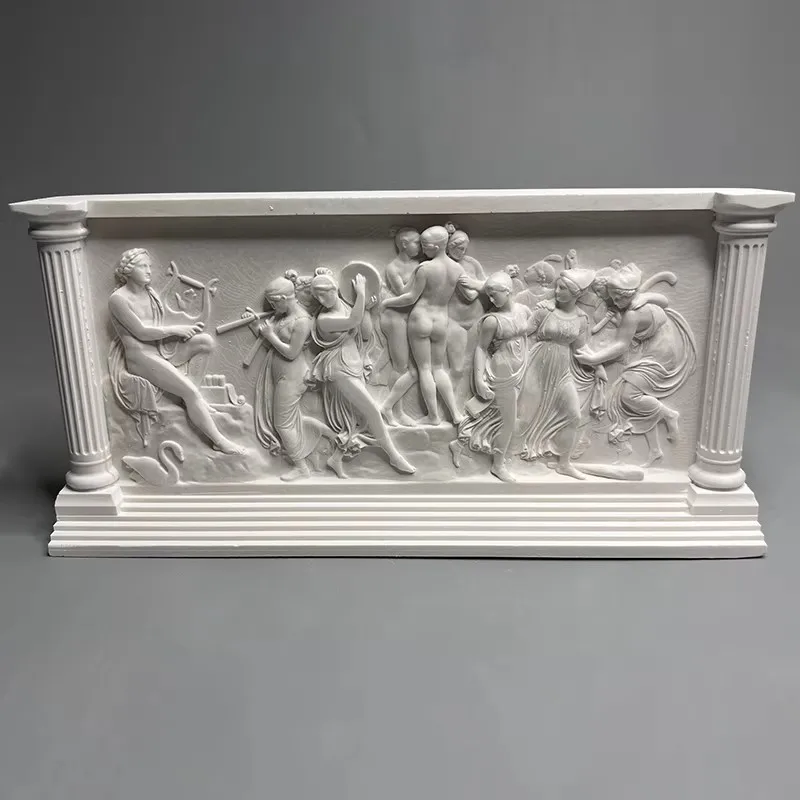 

Roman Warrior Stereoscopic Printmaking Figures Relief Plaster Statue Desk Decoration Characters Sculpture Room Aesthetic Decor