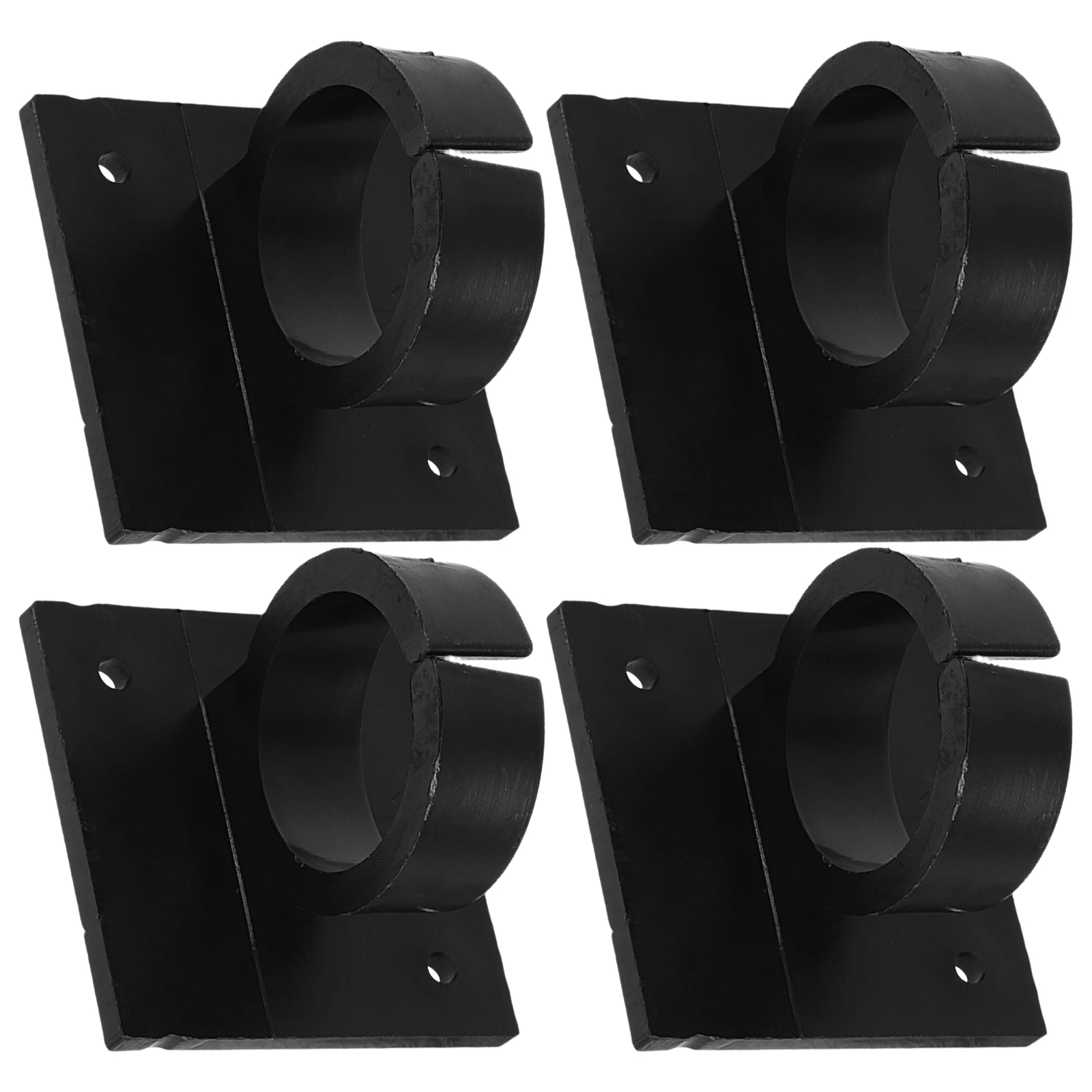 

4pcs Microphone Black Small Square Mount Brackets Holder for Home Wireless Microphone Holder PVC Board Mic Clamp Hook