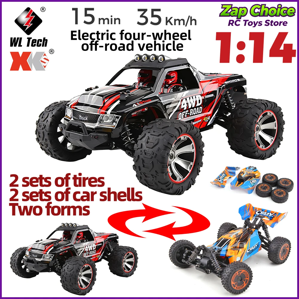 

WLtoys 144018A 1/14 Dual Car Shell & Tire 35Km/H 4WD Electric RC Off-Road Racing Car 2.4GHz rc car Toy Gift for Boy Adult