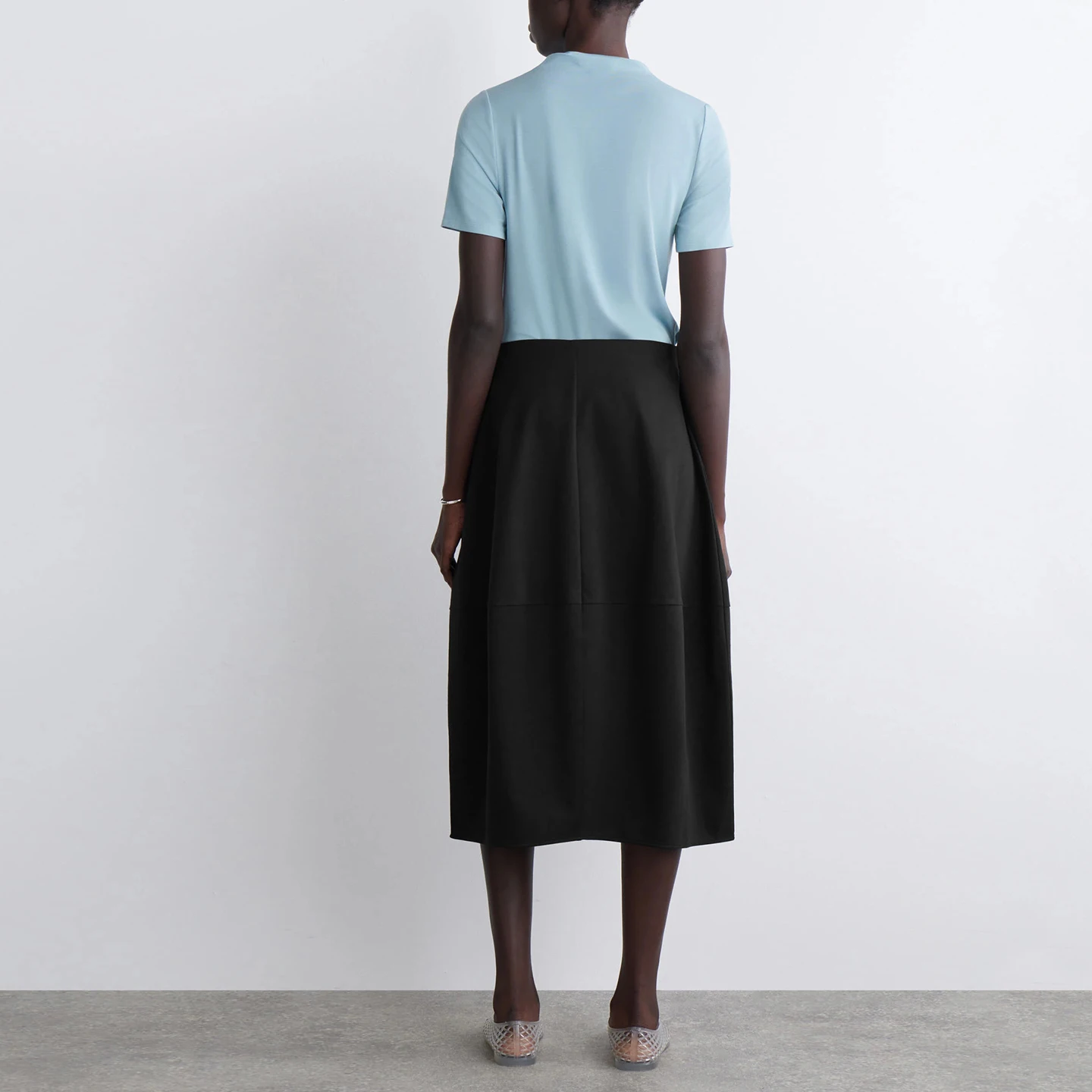 여성용 스탠다드 핏 미디 스커트 2025 가을 신상 유럽 스타일 자다타 여성 미드 웨이스트 기타 소재 기타 공정