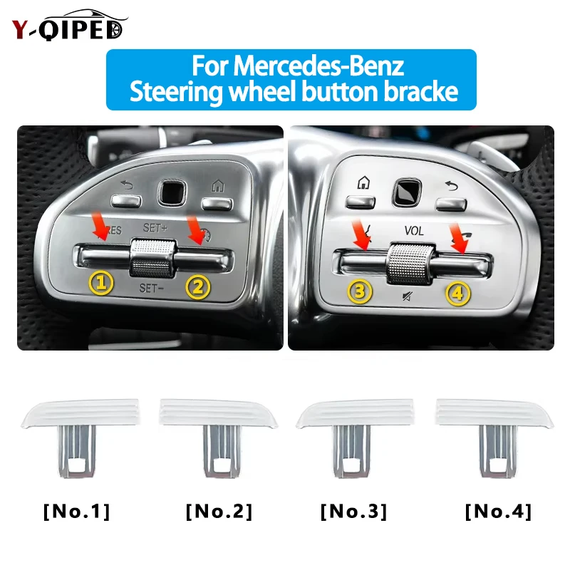 

For Mercedes Benz E C GLA GLB GLC GLE/GLS W213 Interior Car Multi-Function Steering Wheel Button Phone Key Control Button Cover