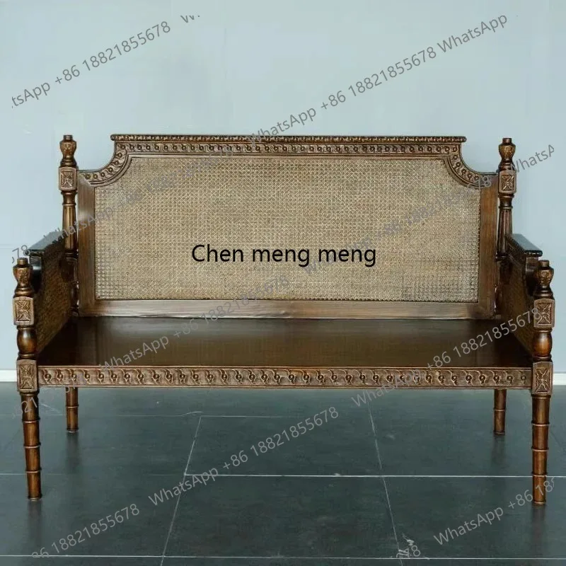 

Furniture for small-sized apartments sofa club bed and breakfast furniture Thai medieval retro double sofa