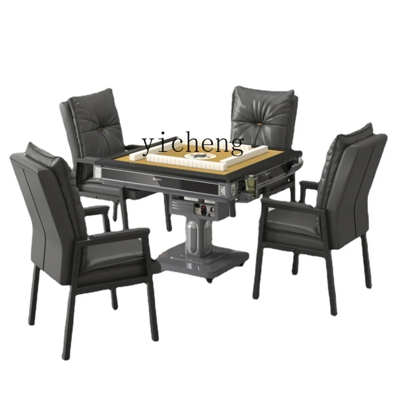 

Zf Mahjong Machine Automatic Household Mute Heating Electric Folding Dining Table Dual-Use Chess and Card Room