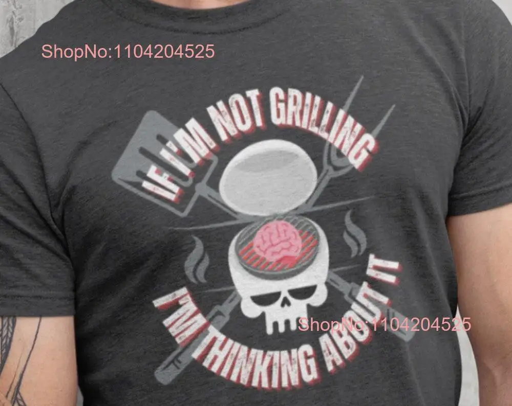 Funny Grilling T Shirt Skull With Spatula and Fork Bbq s Gilling Smoking Meat Grill Master Pitmaster