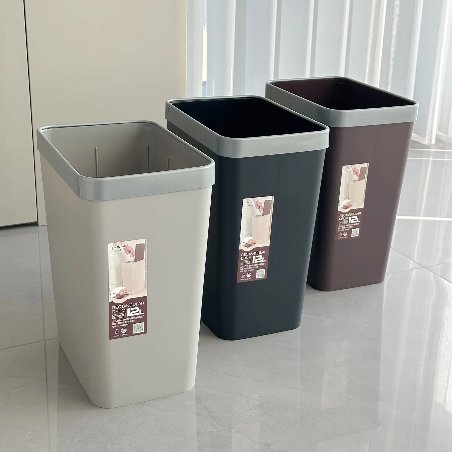 

Скандинавская Простая Прямоугольная Большая Мусорная Корзина для Кухни, Ванной, Гостиной, Дома и Отеля, Без Крышки