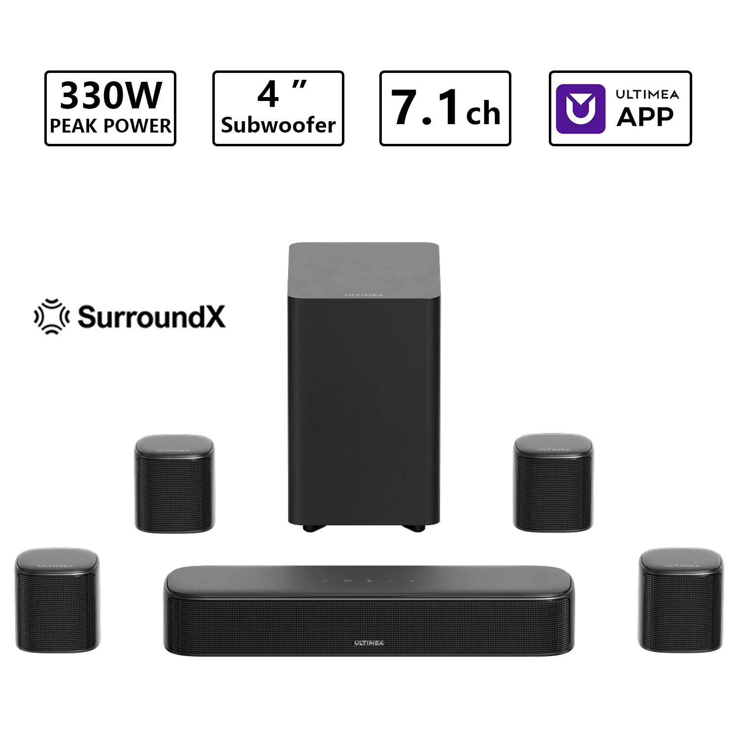 ULTIMEA 350W 7.1ch サラウンドサウンドバー
