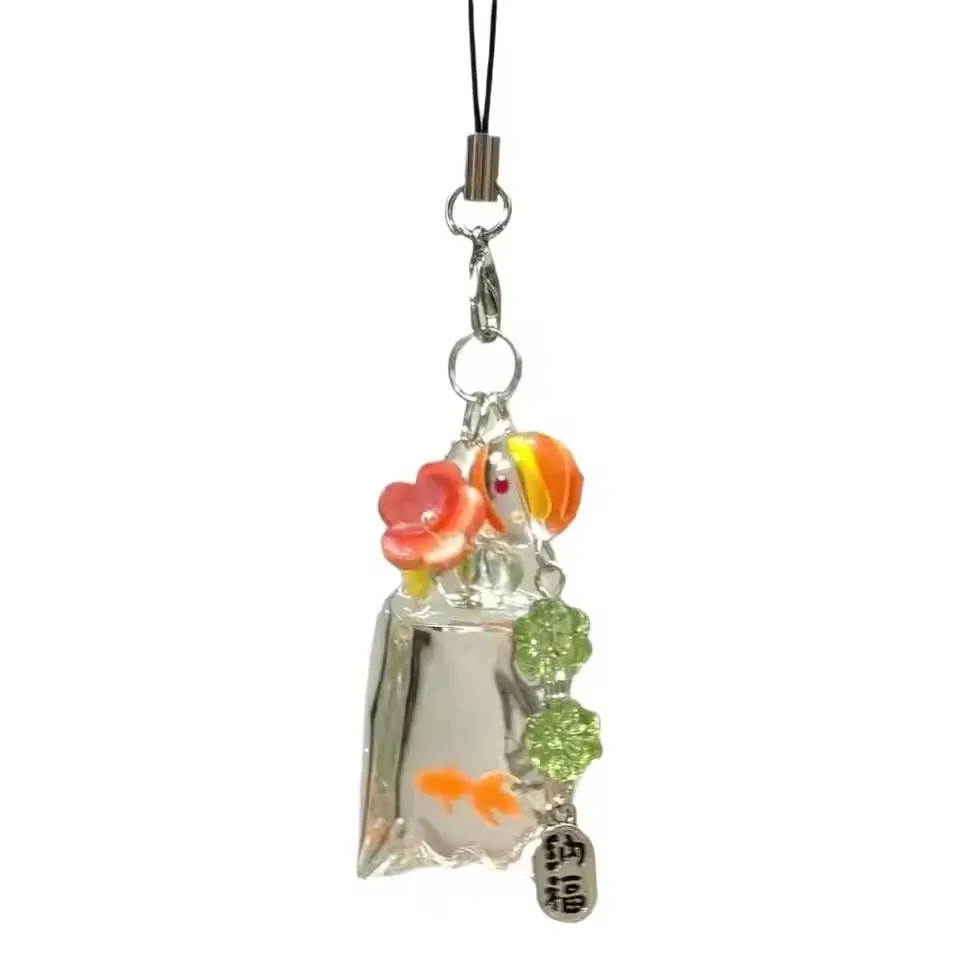 Cute Fish Keychain Phone Charms Lanyard Pendant Colorful Lucky Cases for iPhone15 CCD Camera Schoolbag Decor Y2K Accessories view 6