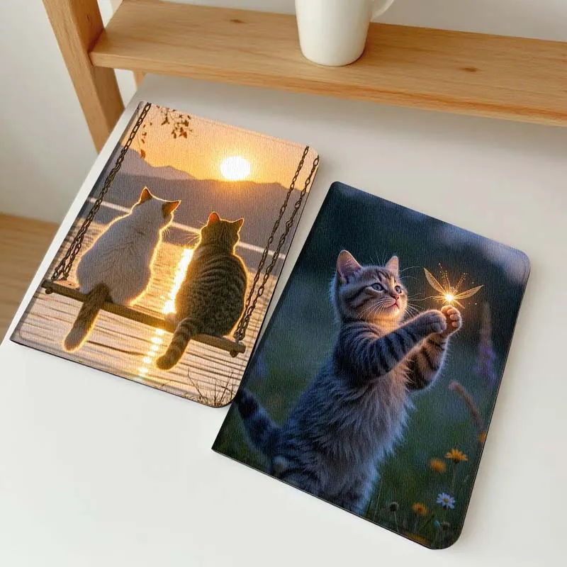 

Sunset Fox Cat Art Gift For Samsung Galaxy Tab A7 A A8 A9 A11 S6 S11 10.1 10.4 10.5 Inch Lite PLus Soft Tablet Case