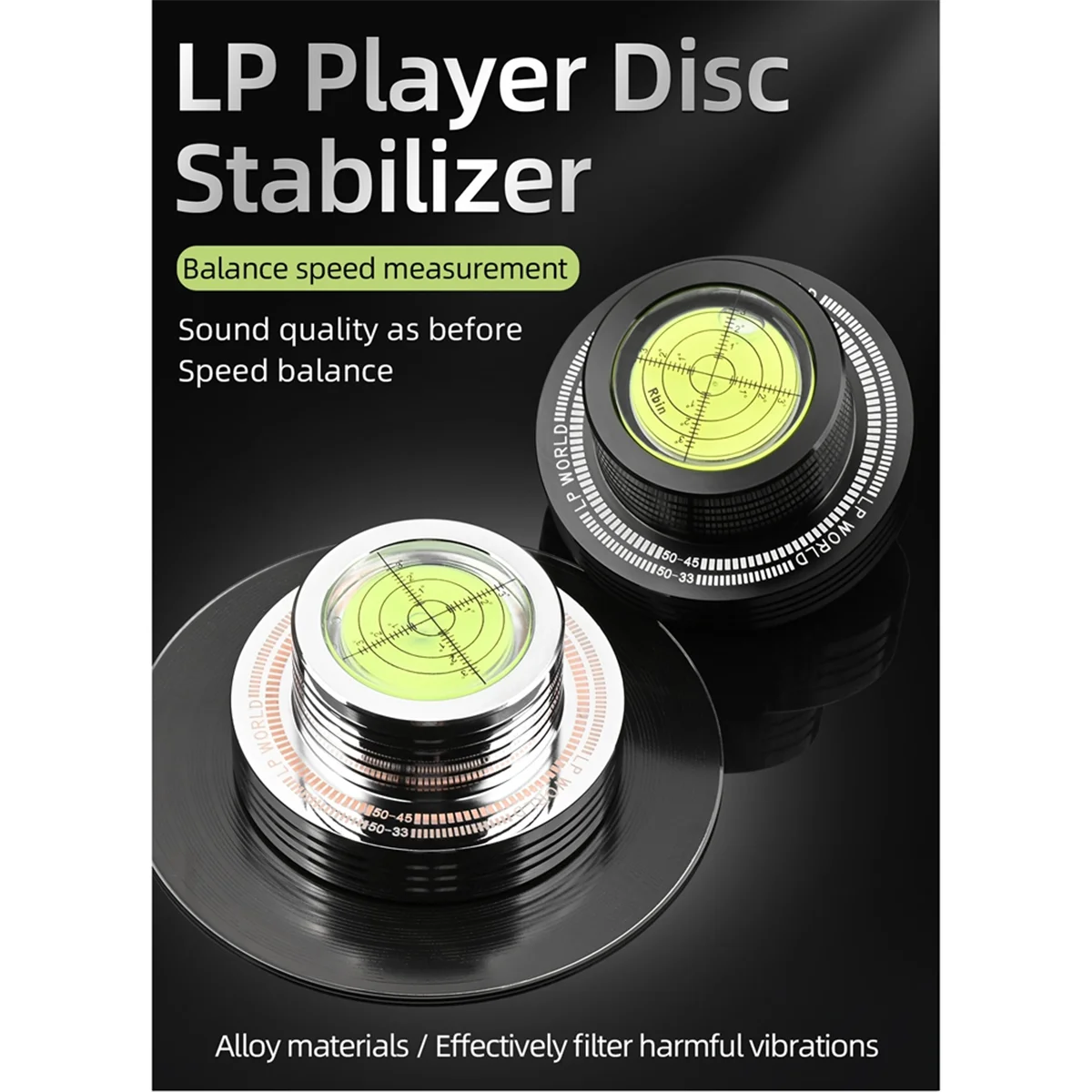 مثبت القرص لمشغل LP 50 هرتز LP مشغل تسجيلات الفينيل مثبت القرص الدوار مع