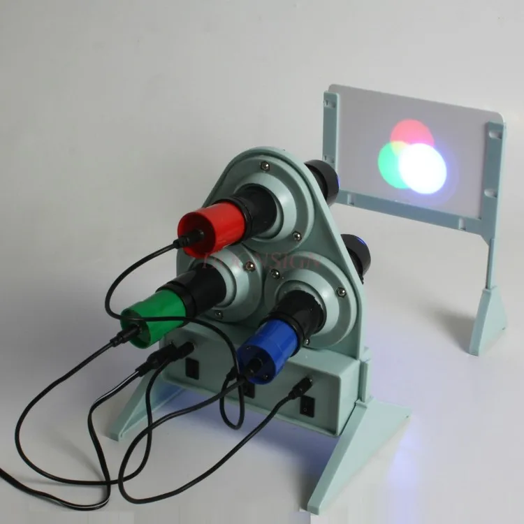 

Light three primary color synthesis demonstrator with battery box optical experiment equipment photosynthesis experiment