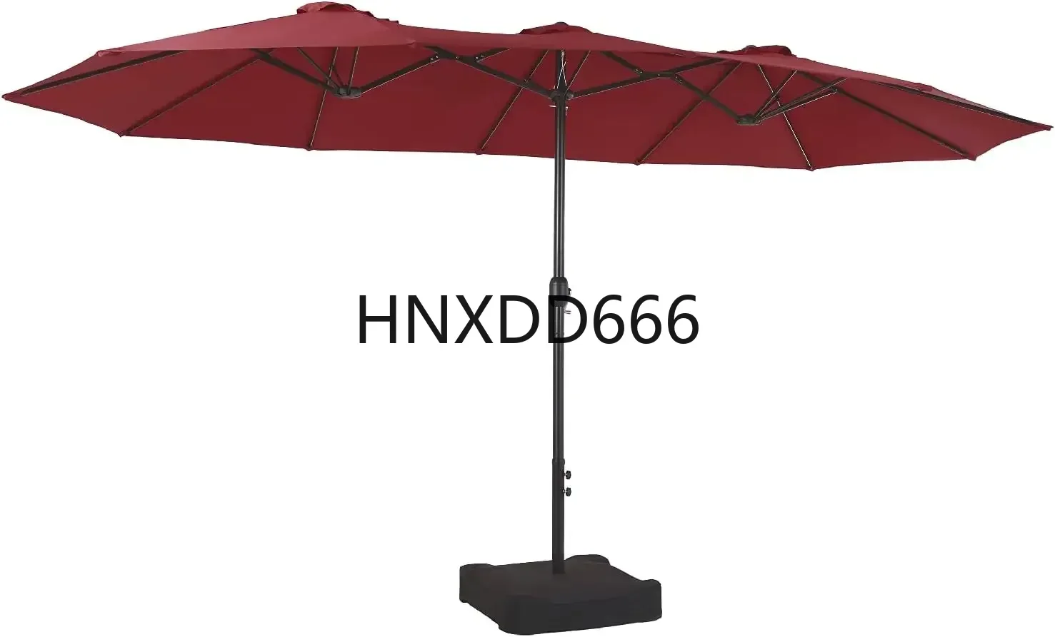 

15ft Large Patio Umbrellas with Base Included, Outdoor Double-Sided Rectangle Market Umbrella with Crank Handle