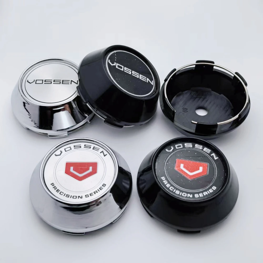 4pcs 60MM 64MM 65MM 68MM 69MM VOSSEN Emblem Car Wheel Center Caps Hub High Cap Rim Dust Cover Wheels Hubcaps Car Accessories