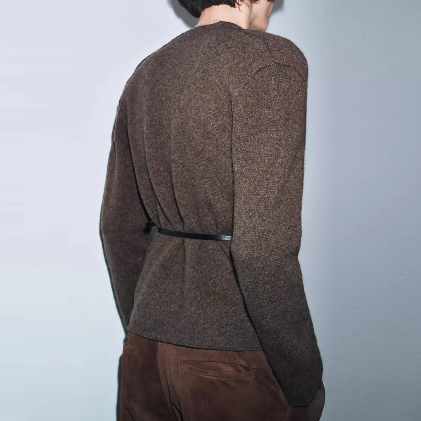 Faionable malha outerwear com cinto feminino sle 2025 inverno nova chegada solto ajuste longo sve cardigan para meninas adolescentes