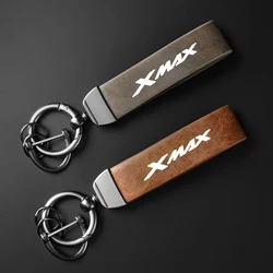 For Yamaha XMAX300 XMAX250 X MAX XMAX X-MAX 300 250 125 250 300 400 High-Grade leather Motorcycle Keychain Holder Keyring