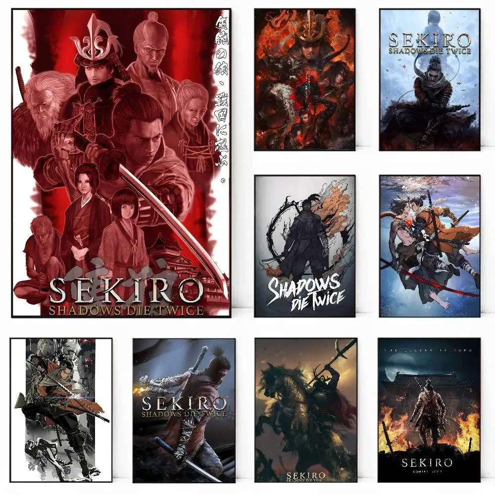 وسيم النينجا سيكيرو الظلال يموت لعبة مرتين المشارك قماش اللوحة مع المطبوعات غرفة نوم المنزل غرفة المعيشة الديكور هدية