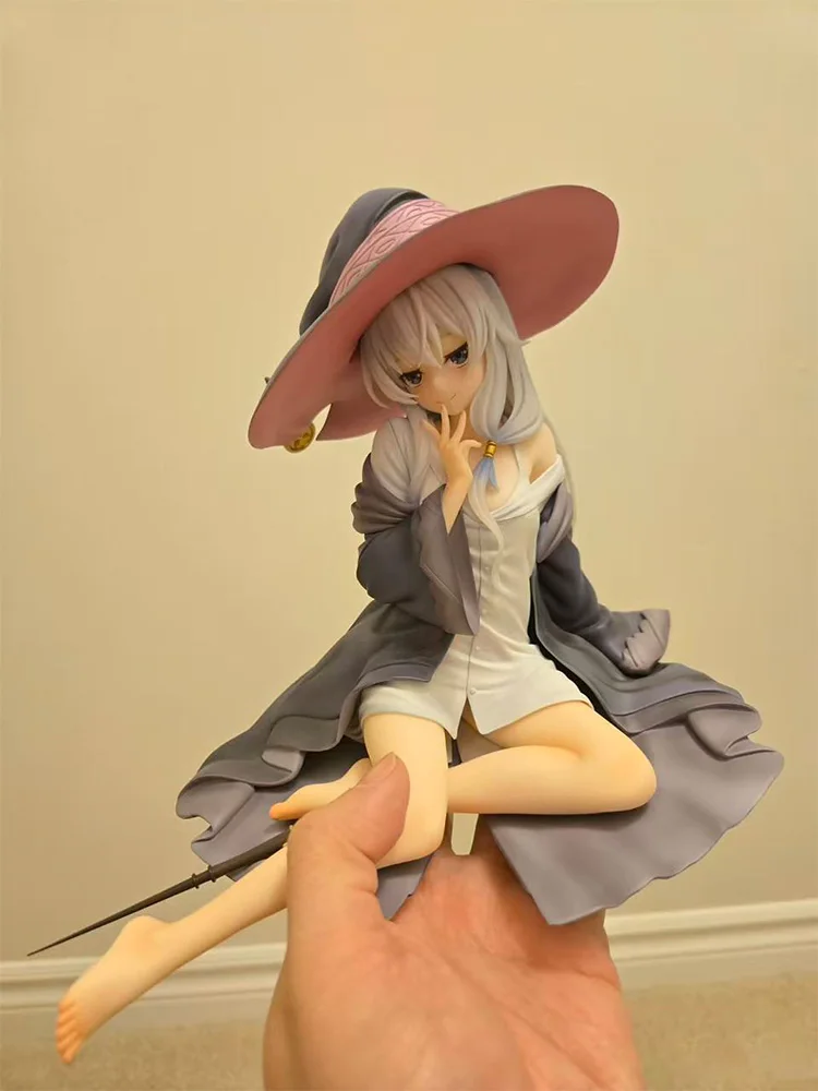 Elaina 19cm PVC-Hexe Anime-Figur - Fliegendes Action-Modell, Sammlerstück, Mädchenpuppe als Geschenk für Erwachsene