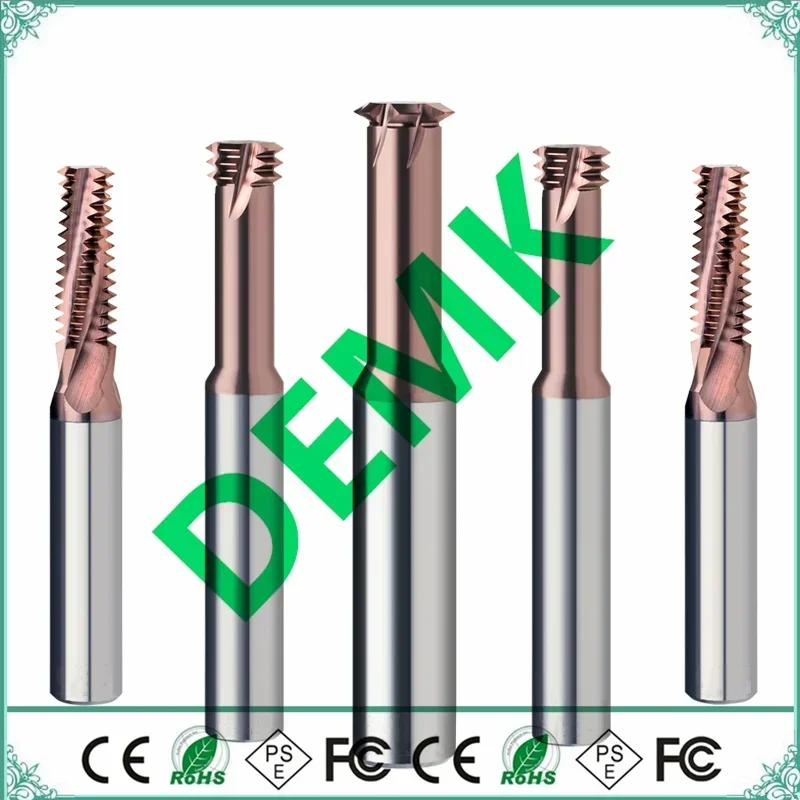 1 Cái CNC HRC 60 Độ Carbide Răng Duy Nhất Chỉ Xay M1 M1.2 M1.4 M1.6 M2 M2.5 M3-M24 Chắc Chắn Carbide đường Chỉ May Xay Cắt