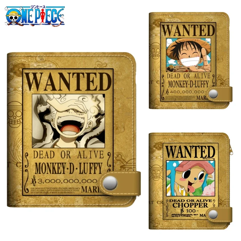 ONE PIECE Anime Wallet Monkey D Luffy Roronoa Zoro Portgas D Ace Cartoon Pattern Zipper Wallet Fashion Birthday Gifts