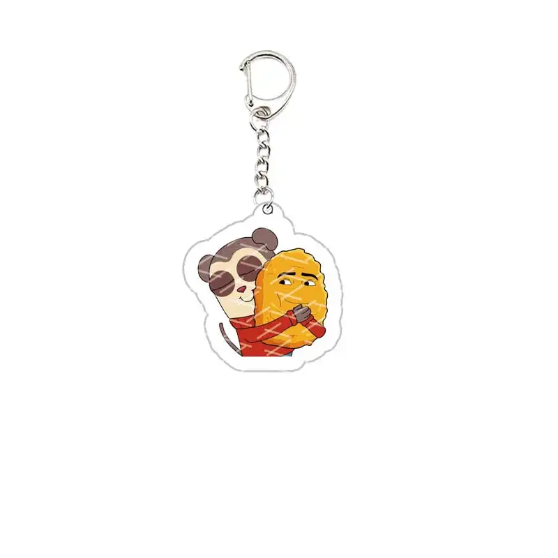 Acrylic Gegagedigedagedago Max Design Pro Keychain for Accessories Bag Chicken Nugget Pendant Keyring Chains Jewelry Fans Gifts