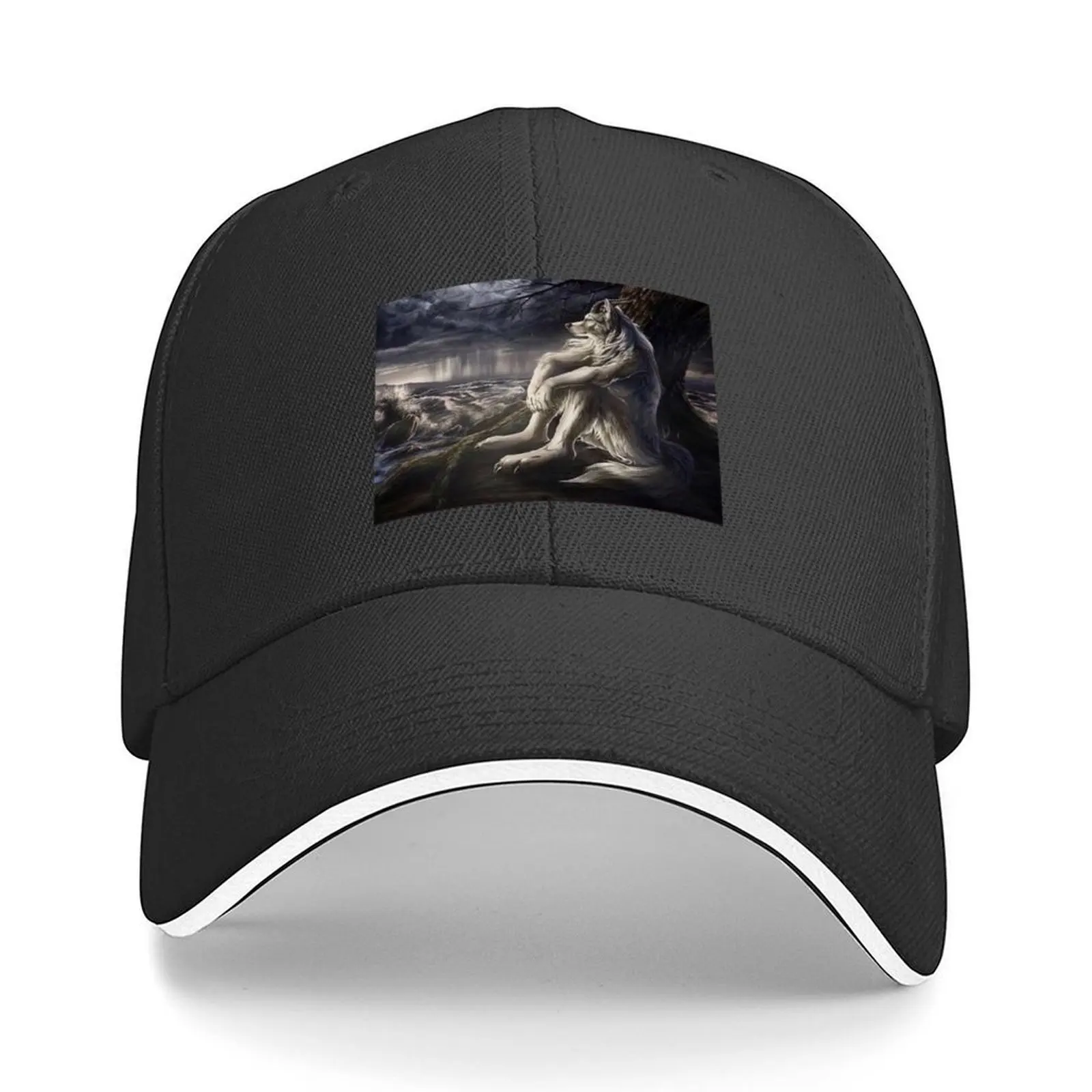 

emo wolf Baseball Cap Vintage luxury woman cap foam party Hat hats on offer Women's Hats For The Sun Men's