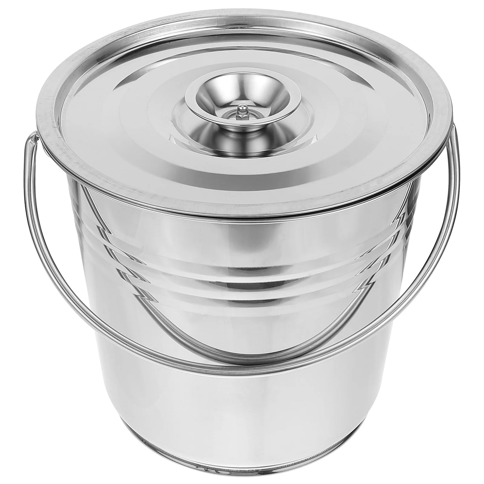 

Stainless Steel Fireplace Cleaning Ash Bucket Oil Storage Can Metal Container Money Incinerator Multi-use Bbq Grill Charcoal