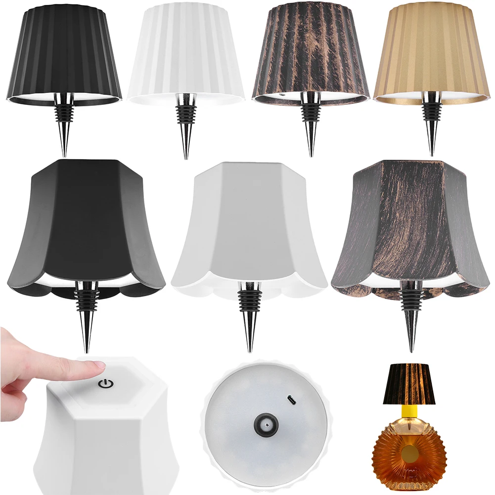LED Table Lamp Rechargeable Touch Control Portable Cordless Table Lamp Wine Bottle Decorative Light for Parties Bars Restaurants
