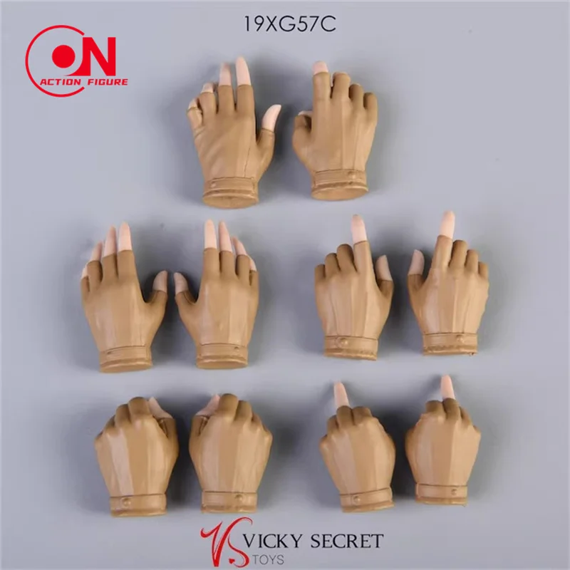 VSTOYS 19XG57 1/6 أنثى نصف قفاز الأيدي نموذج الملحقات ل 12 "PH TBL الجندي شاحب Suntan عمل الشكل دمى الجسم #2