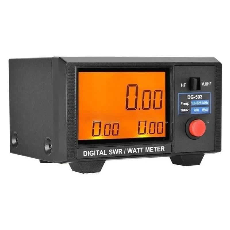 3.5 Inch Large Screen Digital Watt Meter 1.6-60MHz 125-525MHz Radio Standing Wave Power Meter For Ham Radio Transceiver