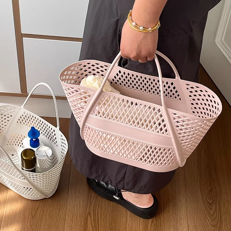 

Swimming Bathing Handle Basket Student Bathing Basket Toilet Storage Hoppet Large Capacity Bathroom Storage Baskets Bath Basket