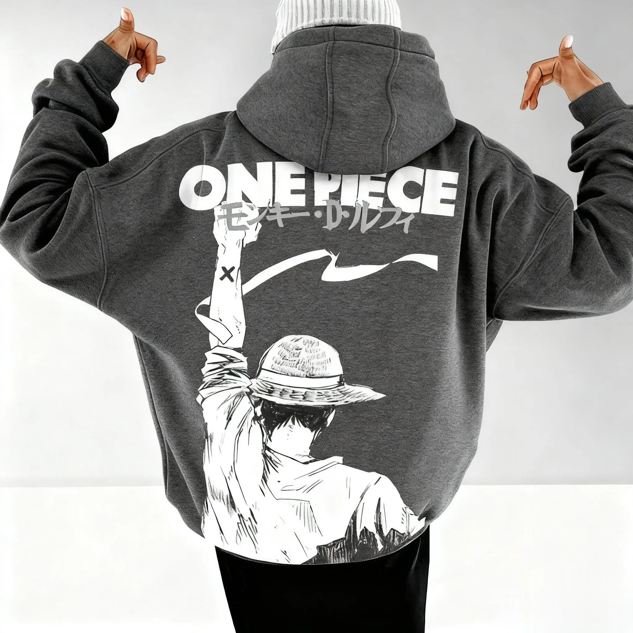 Een Stuk Anime Hoodie Mannen Vrouwen Sweatshirt Luffy Grafische Print Oversized Casual Streetwear Y2k Herfst Mode Unisex