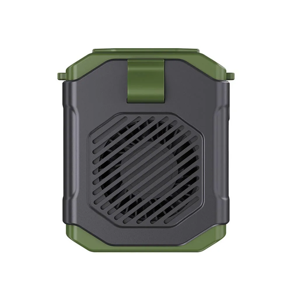 Ventilatore a velocità regolabile Mini ventilatore da collo sospeso verde Essenziale per l'estate Batteria leggera e compatta a lunga durata