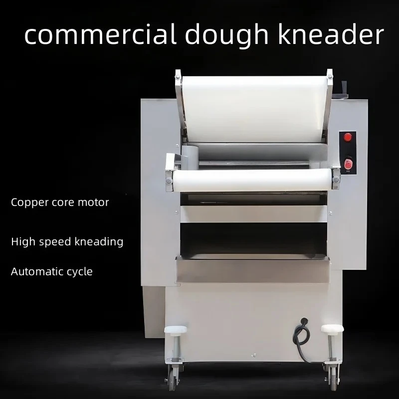 New Automatic Dumpling Bread Noodle Dough Press Maker with Conveyor Belt Adjustable Thickness Electric Dough Sheeter Machine