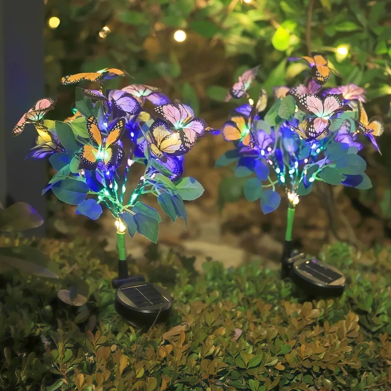 

1pc Solar Butterfly Flower Garden Fairy Lights Wedding Birthday Decorations Lawn Lamp Yard Path Ornament