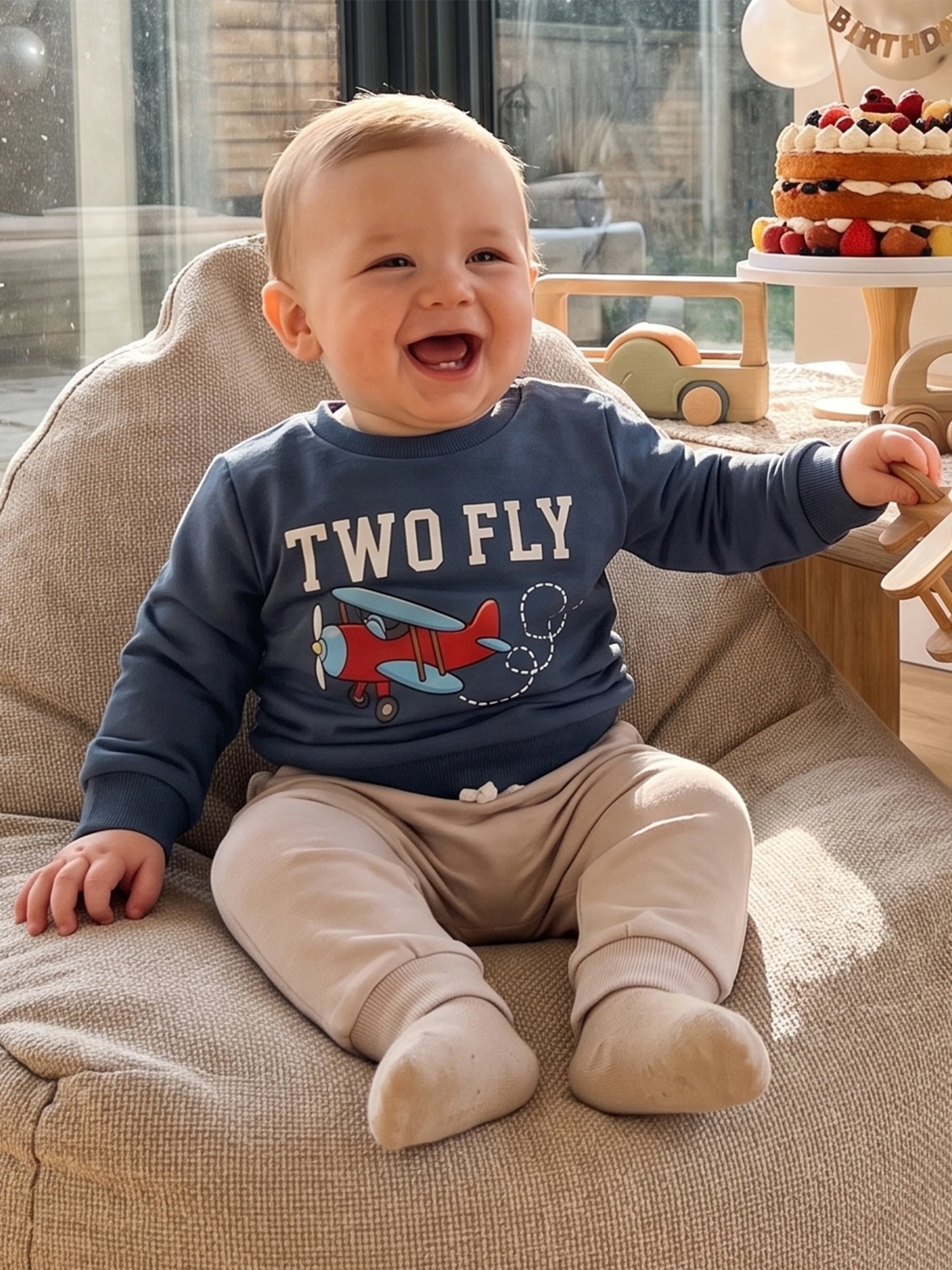 Boy-Birthday-Outfits Long Sleeve Pullover Solid-Pants-Set Solid Outfits Airplane Baby-Boy Solid Pants Pants Set