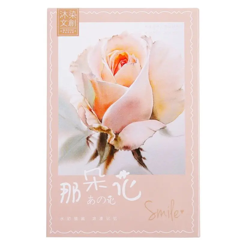 30 Sheets/Set Beautiful Flower Watercolor Series Postcard Greeting Card Birthday Gift Card Message Card