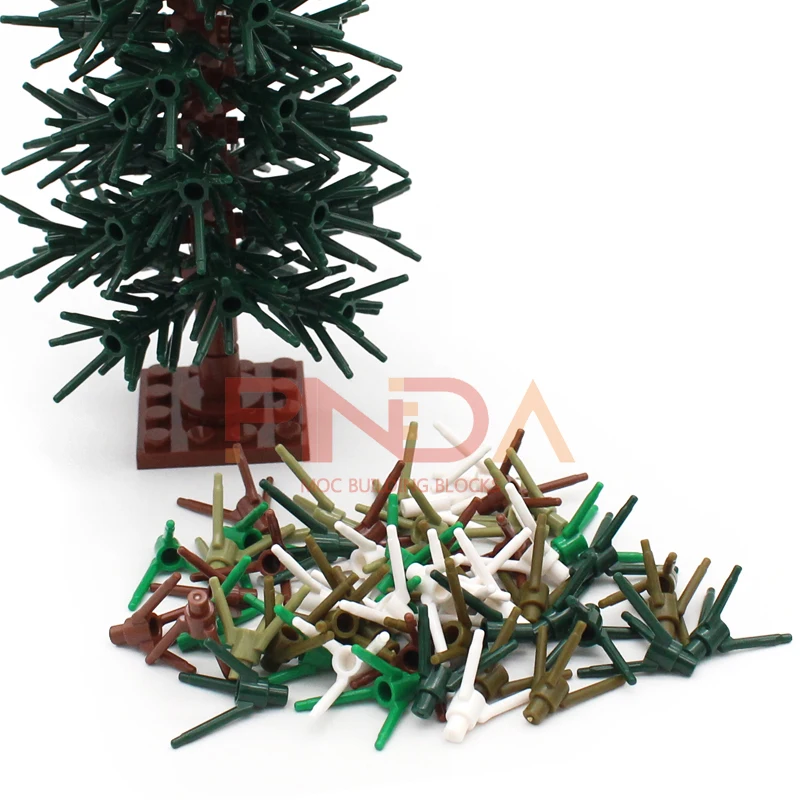 50Pcs MOC Parts 24855 Plant Flower Stem Compatible Bricks DIY Assmble Building Blocks Particle Kid Puzzle Brain Toy Gift