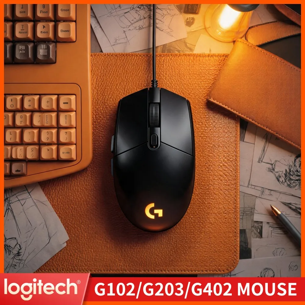 Logitech G102 Gaming Mouse,Adjustable Sensitivity,RGB Sync Lighting,Ergonomic Grip For Extended Daily Gaming Sessions