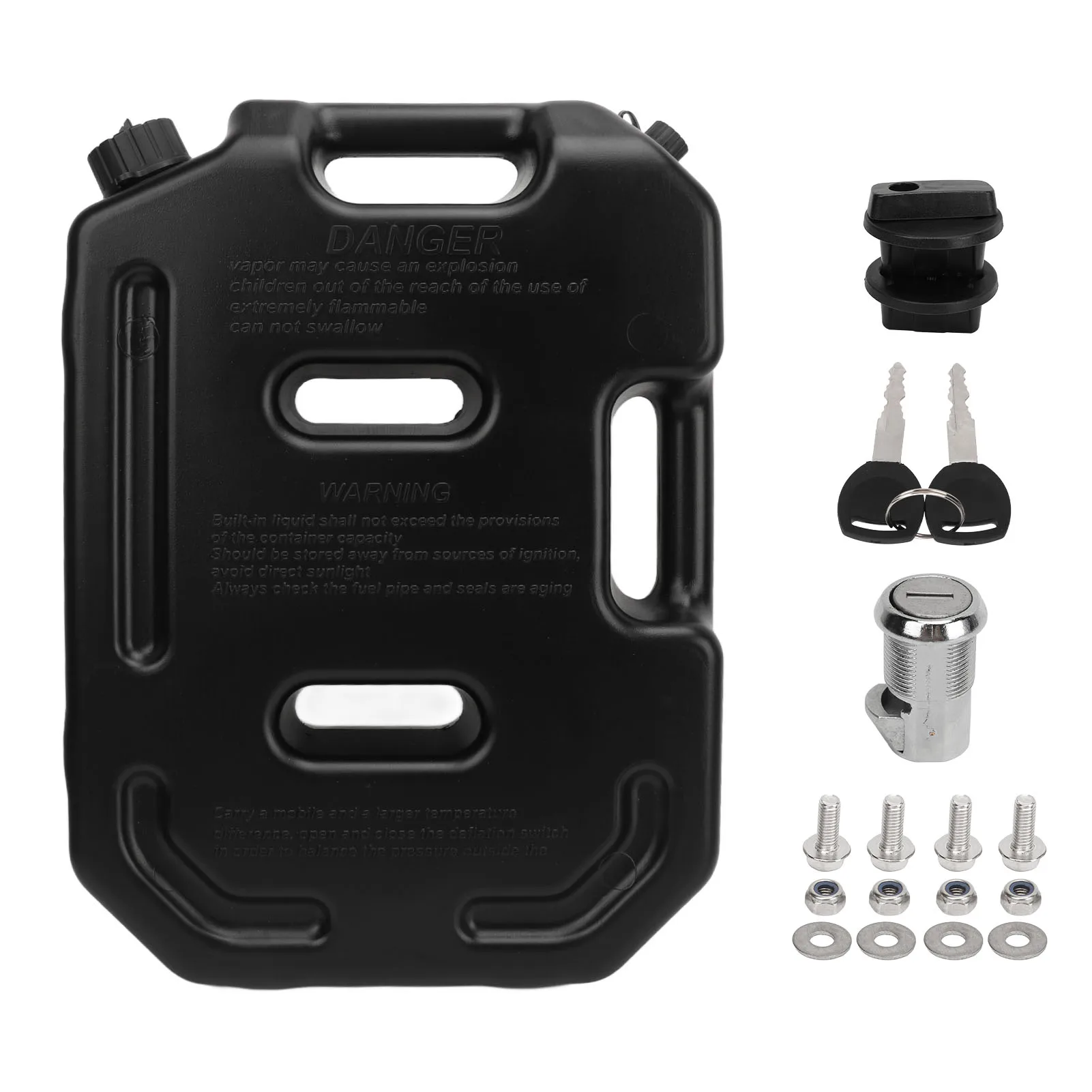 

10L Fuel Oil Storage Tank Shockproof Emergency Backup Petrol Gas Can Universal for Motorcycle Off Road Vehicles SUV ATV