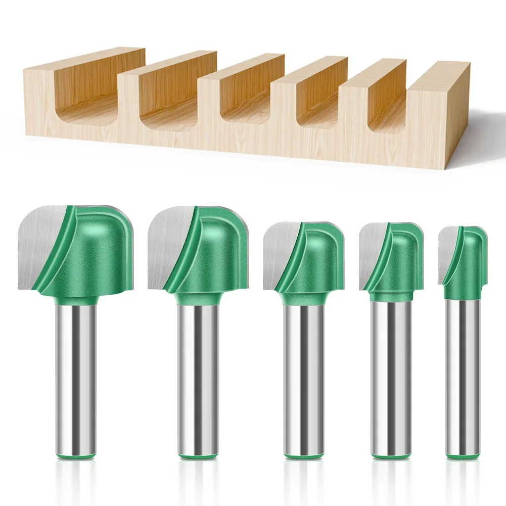 1 Pcs 8mm Shank Diameter Bowl Tray Router Bit Round Nose Milling Cutter with For Woodworking CNC Radius Core Box Solid Carbide