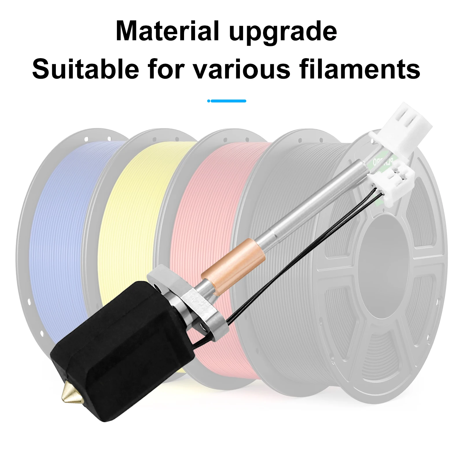 Upgrade Hotend Kit für Creality K1C High Flow Messing Düse Keramik Heizung Hot End Kit für K1C 3D Drucker Teil 0,2/0,4/0,6/0,8mm – Detail 9
