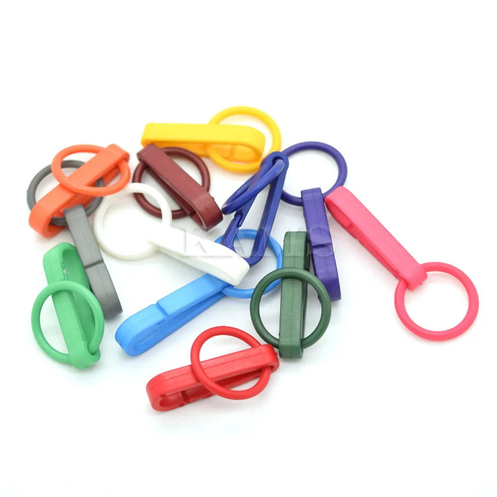 120pcs  Colorful Gloves Hook Plastic Buckles Snap Hook With O-Ring Used For Shower Curtains