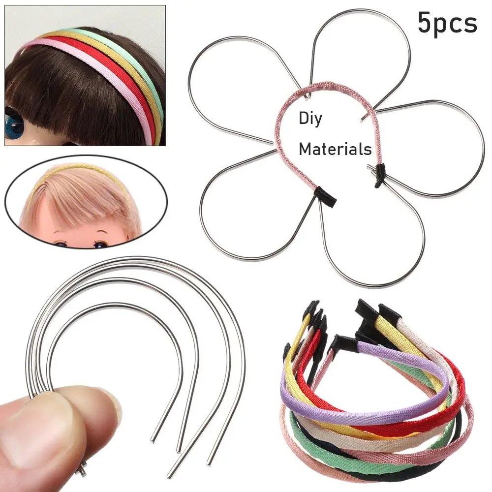 5pcs Girl Gift DIY 1/3 1/4 1/6 Doll Headband Materials Dolls Hair Decoration Accessories Head Band Parts