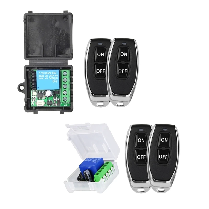 Long Distanced Wireless Remote Control Switches Set 433MHz DC12V Receiver & Transmitter for Lights and Water Pumps 448F