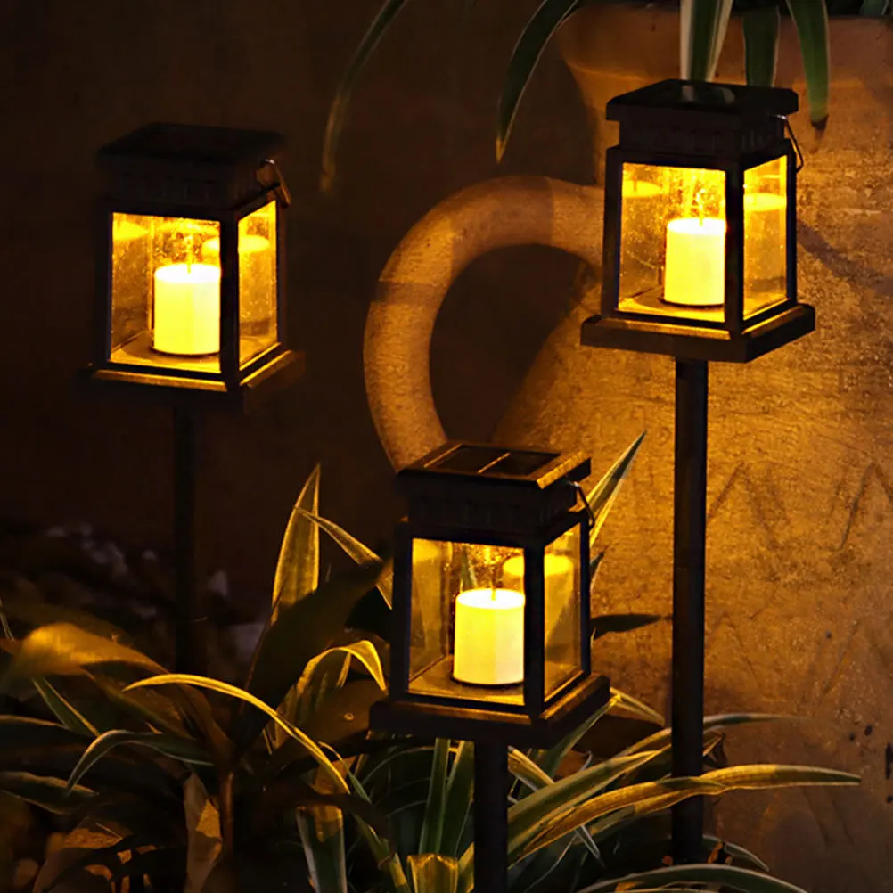 مصباح حديقة شمسي عتيق مصباح حديقة خارجي موفر للطاقة مصباح ديكور متين للفناء والضوء الذي يعمل بالطاقة الشمسية