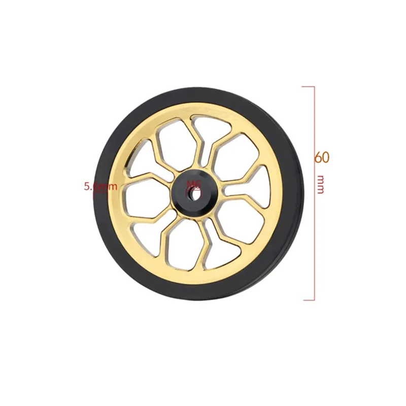 Liteproelite Bike Easy Wheel Lightweight One Pair Large Spider Shape Easy Wheels For Brompton Bicycle Bearing Rolling Wheel