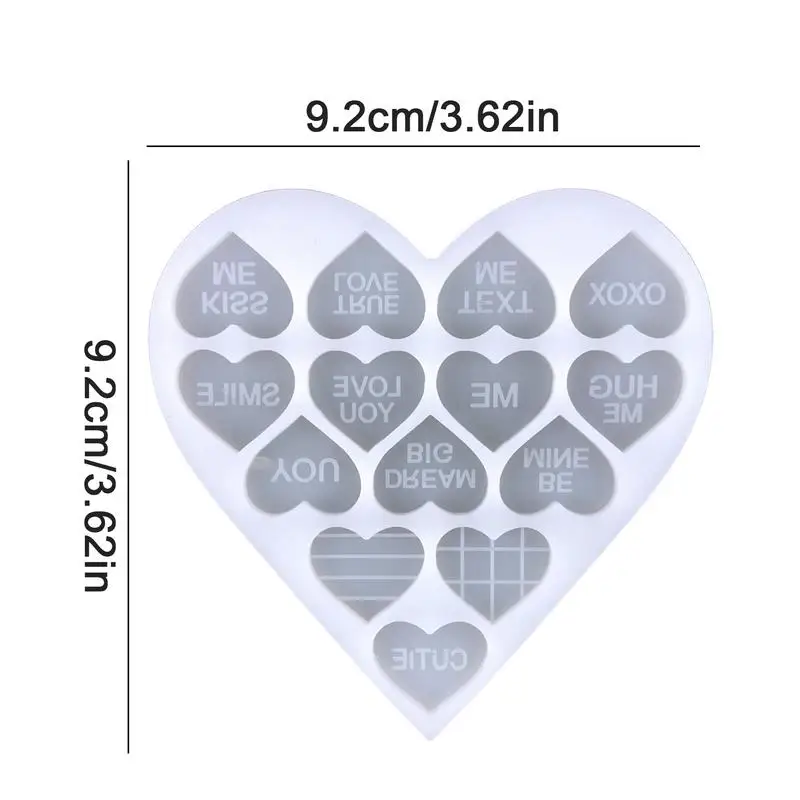 Cetakan anting-anting hati Resin cetakan Casting Resin epoksi hati silikon cetakan anting Hari Valentine cetakan Casting Resin epoksi