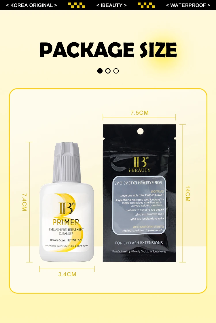 2 Flaschen Korea Original IBeauty Wimpernverlängerungskleber 15 ml IB Primer Super Bonder Falscher Wimpernkleber Kleber Makeup Tools Shop – Detail 10