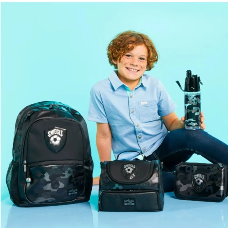 

Genuine Australia Smiggle Backpack Hot-Selling Series Gray Football School Student Outdoor Large-Capacity Bag Children Gifts
