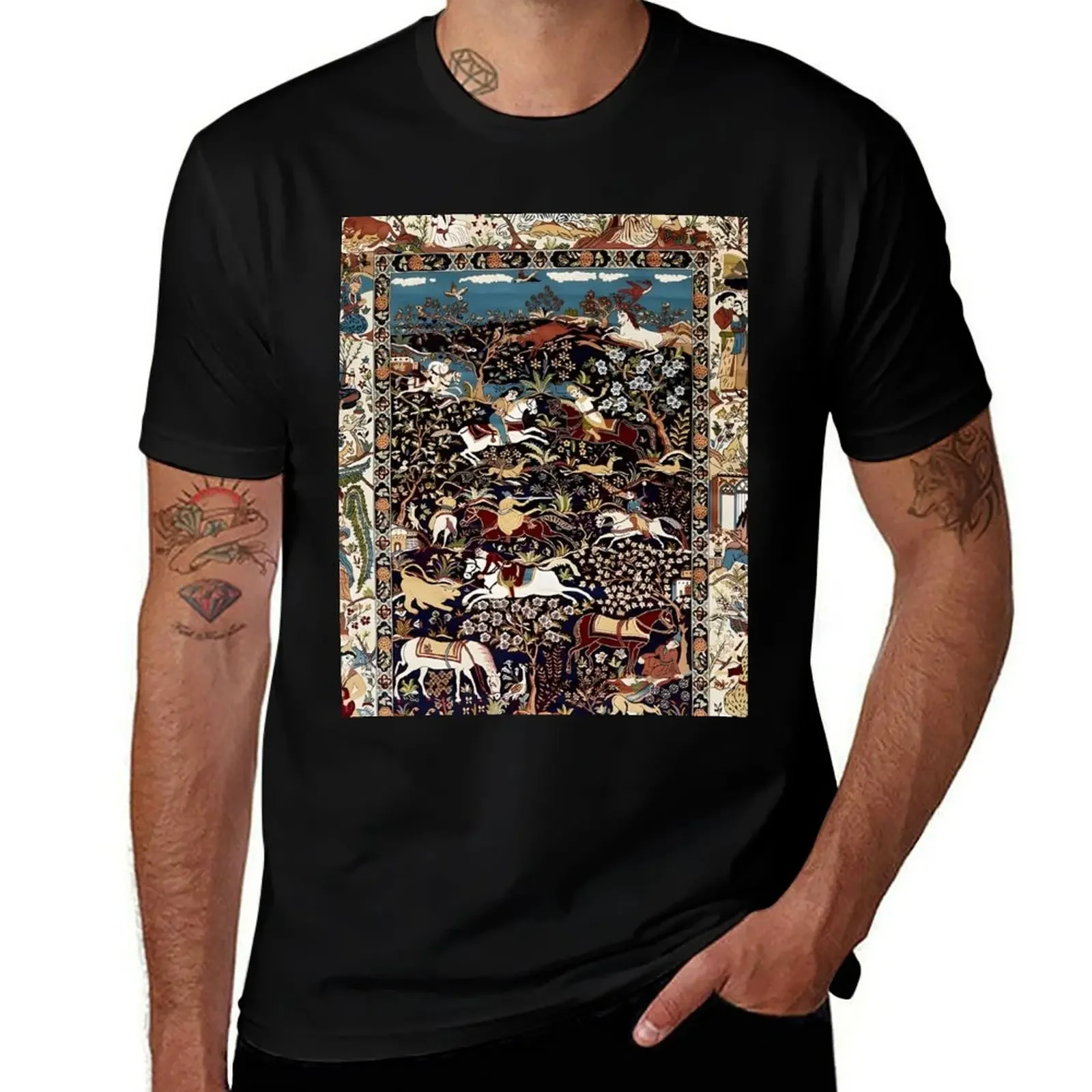 oriental rug T-Shirt plain Anime t-shirt t shirts for men