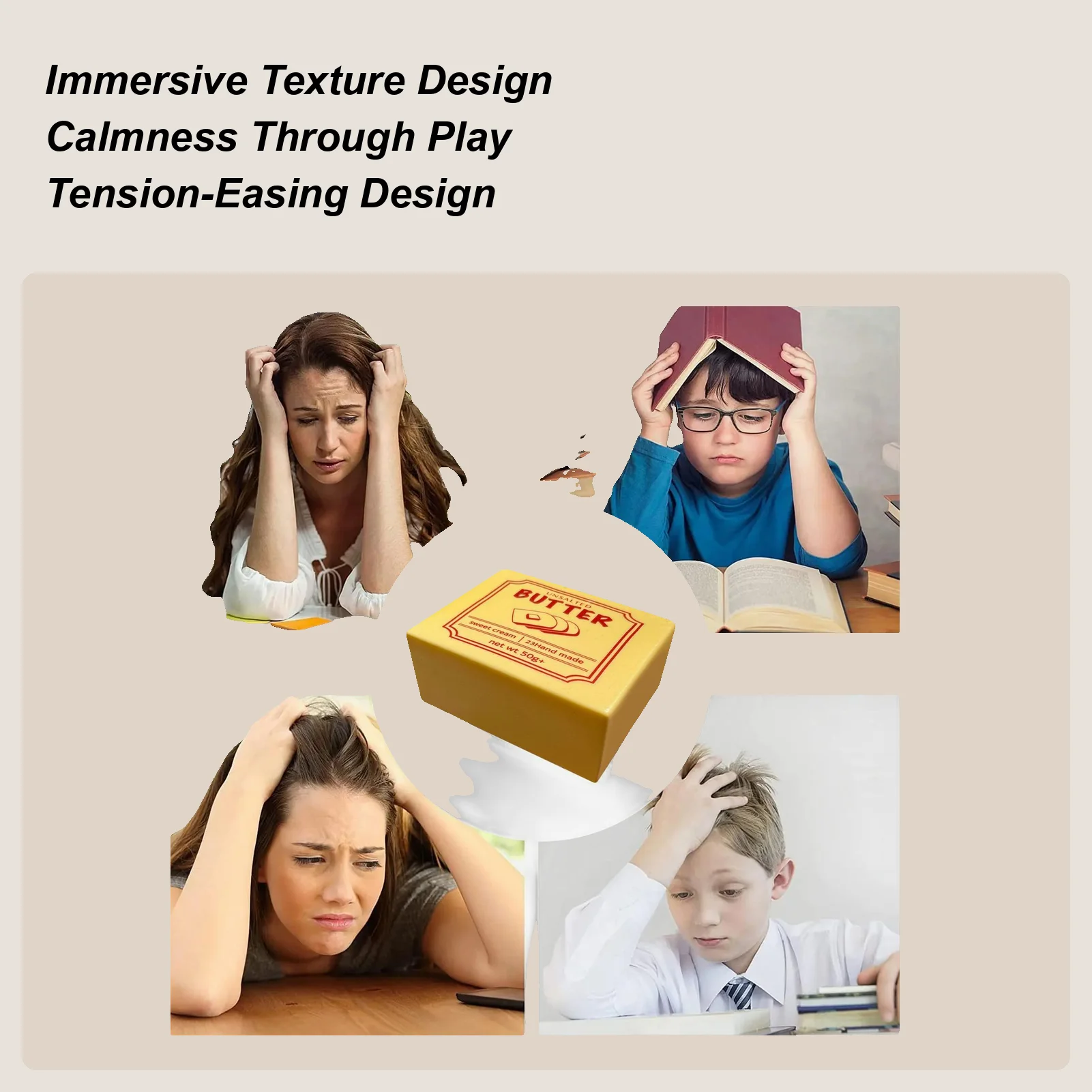 Sensory Squeeze Toy Relaxation Butter Slow Rebound Toy Squeeze Butter Fidget For Home Classroom School Party Gathering Office